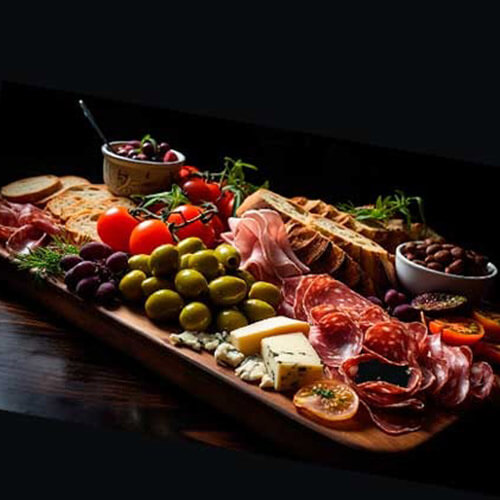Comida y tabla picoteo